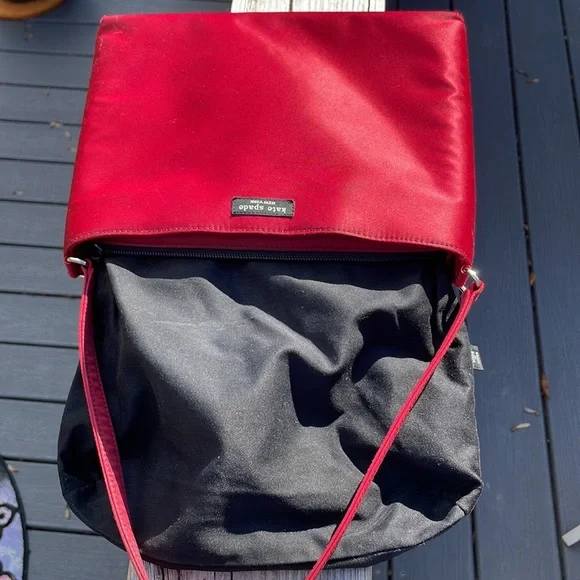 Vintage Kate Spade Cranberry Color Shoulder Bag. 8 X 11.  Pre-loved. - Picture 12 of 14